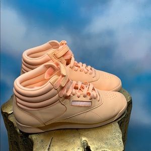 Reekbok freestyle high top - orange pink - RARE!